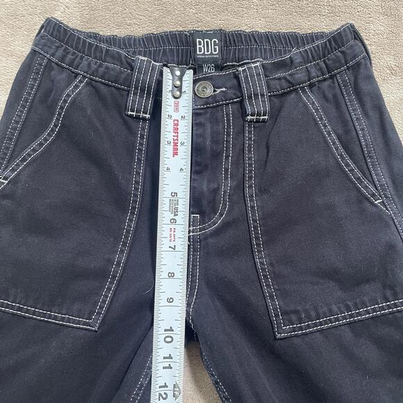 BDG Pants Womens 26x32 Cargo Black White Skate Straight Relaxed utility Y2K - Picture 6 of 6